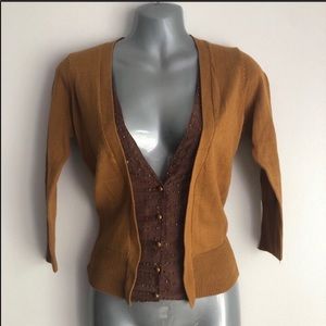 Daytrip copper brown cardigan sweater small NWT